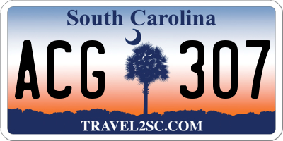 SC license plate ACG307