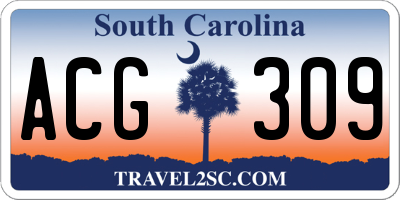 SC license plate ACG309