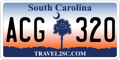 SC license plate ACG320
