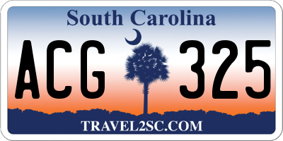 SC license plate ACG325