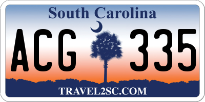 SC license plate ACG335