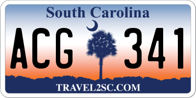 SC license plate ACG341