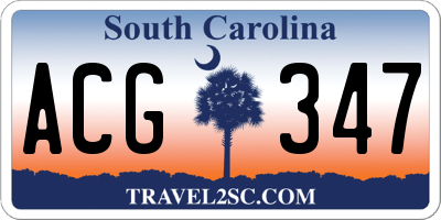 SC license plate ACG347