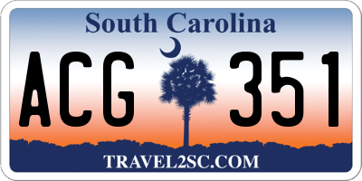 SC license plate ACG351