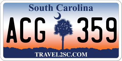 SC license plate ACG359