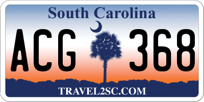 SC license plate ACG368