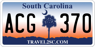 SC license plate ACG370