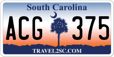 SC license plate ACG375