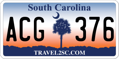 SC license plate ACG376