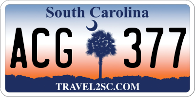 SC license plate ACG377