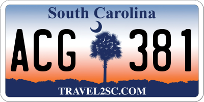 SC license plate ACG381