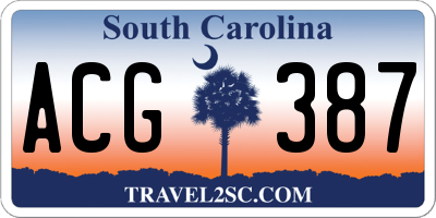 SC license plate ACG387