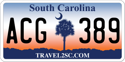 SC license plate ACG389
