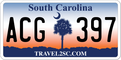 SC license plate ACG397