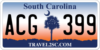 SC license plate ACG399