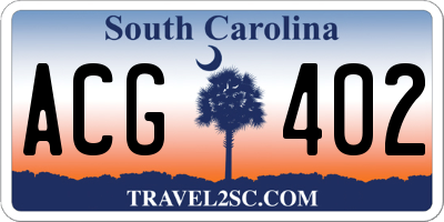 SC license plate ACG402