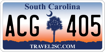 SC license plate ACG405