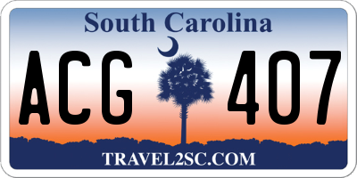 SC license plate ACG407