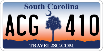 SC license plate ACG410