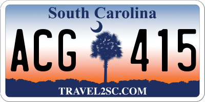 SC license plate ACG415