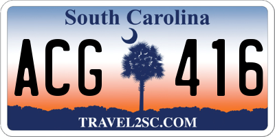 SC license plate ACG416