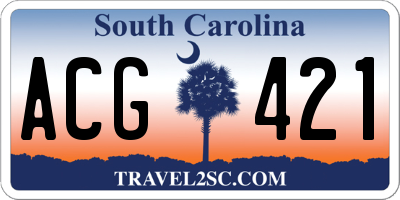 SC license plate ACG421