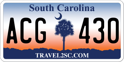 SC license plate ACG430
