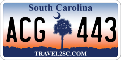 SC license plate ACG443