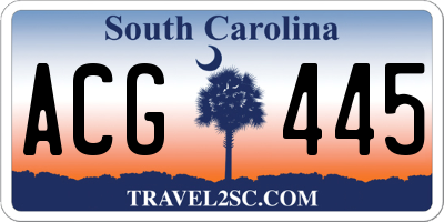 SC license plate ACG445
