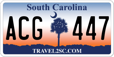 SC license plate ACG447