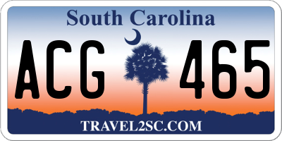 SC license plate ACG465
