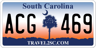 SC license plate ACG469