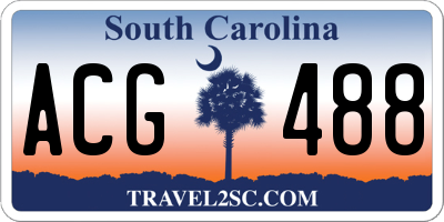 SC license plate ACG488