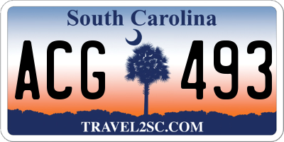SC license plate ACG493