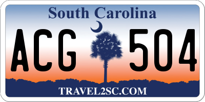 SC license plate ACG504