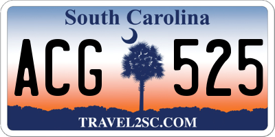 SC license plate ACG525