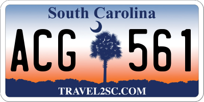 SC license plate ACG561