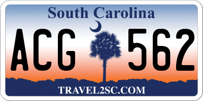 SC license plate ACG562