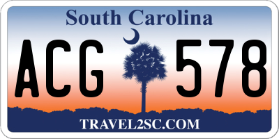 SC license plate ACG578