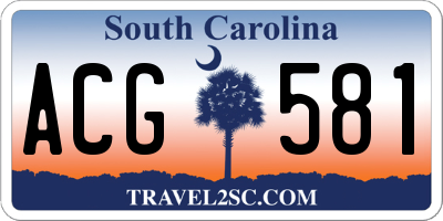 SC license plate ACG581