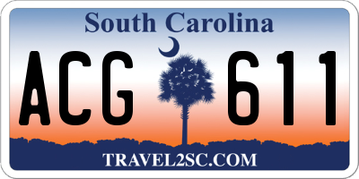 SC license plate ACG611
