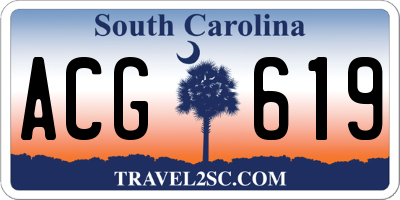 SC license plate ACG619