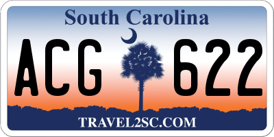 SC license plate ACG622