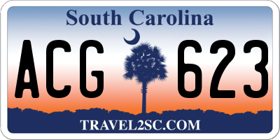 SC license plate ACG623