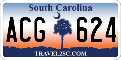 SC license plate ACG624