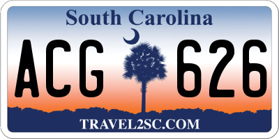 SC license plate ACG626