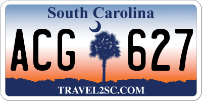 SC license plate ACG627