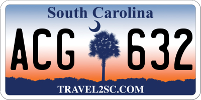 SC license plate ACG632
