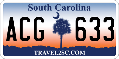 SC license plate ACG633