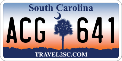 SC license plate ACG641